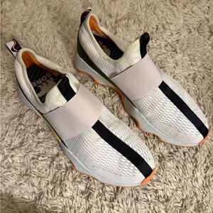 SOREL Women’s Kinetic Impact Stylish White and Black Mesh Sneakers